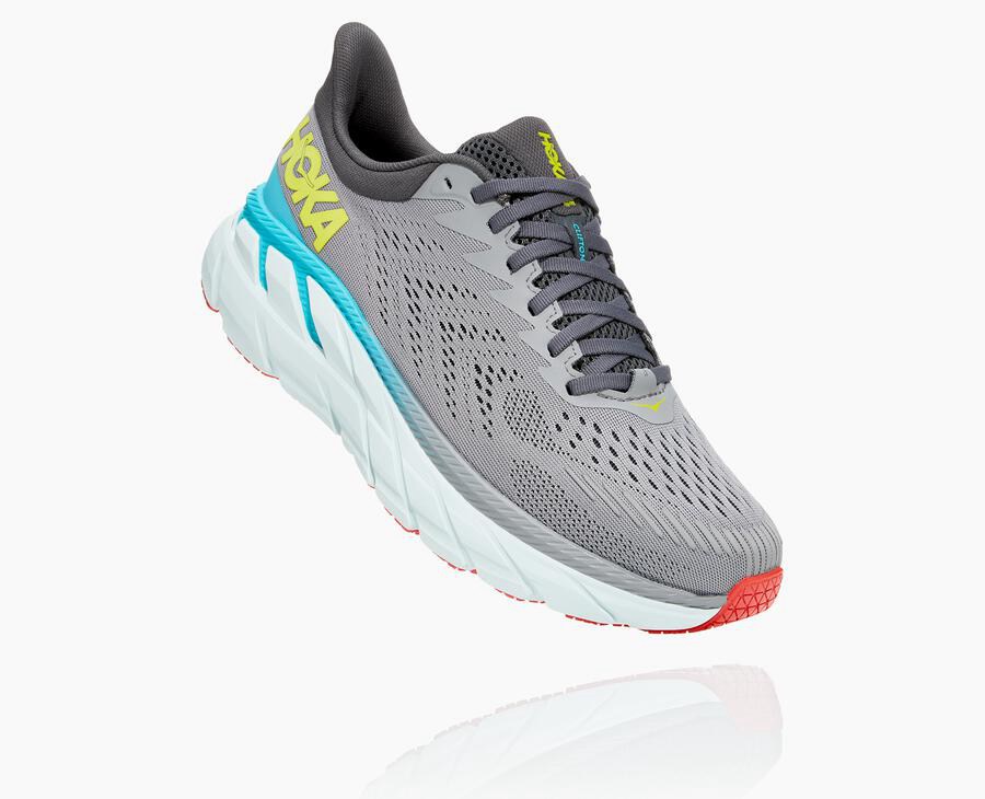 Hoka One One Hardloopschoenen Heren - Clifton 7 - Grijs - EP0874192